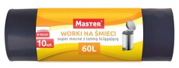 Worki na śmieci z taśmą 60. 10szt. LDPE MASTER S127