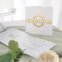Zaproszenie na komunię biało-złote 10szt. 132593