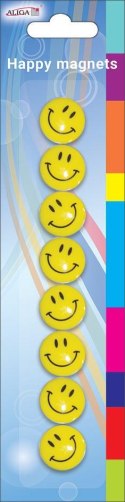 Magnes 8szt. UŚMIECH 20mm MG-20