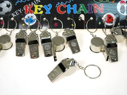 Brelok 12szt. gwizdek metalowy