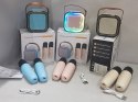 Karaoke, zestaw 2 mikrofonów z głośnikiem bluetooth 8,5 x 8,5 x 7cm z kablem USB