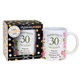 Kubek na 30 urodziny dla kobiety (róże) 3309-UR18-30