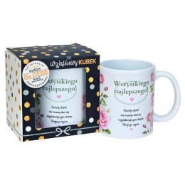 Kubek na urodziny dla kobiety (róże) - Wszystkiego najlepszego 3309-UR18-WN