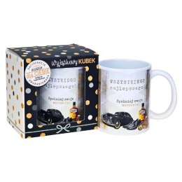 Kubek na urodziny dla mężczyzny (czarne auto) - Wszystkiego najlepszego 3309-UR15-WN