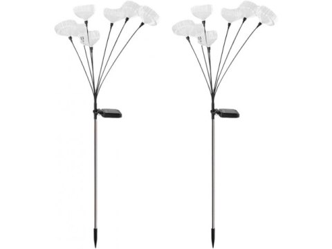 Lampa 2szt solarna ogrodowa meduza LED 87cm soly8007cw