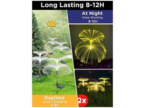 Lampa solarna 2szt. WARM WHITE / 100 MEDUZA FM209