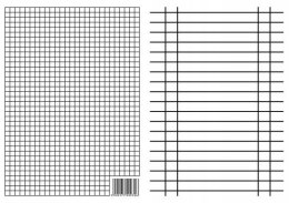Liniuszek dwustronny A5 Kratka / Linia10szt,