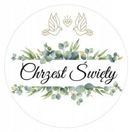 Naklejki 12szt. CHRZEST ŚW cukiernia podziękowanie