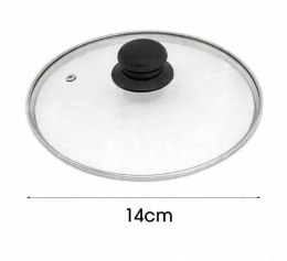 Pokrywa szklana 14 cm pokrywka do garnka rondla