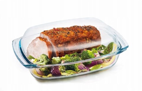 Żaroodporne naczynie do pieczenia prostokątne 5 l + 2 szklanki żaroodporne