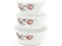 Zestaw 3 misek szklanych z pokrywkami 3w1 misa1615