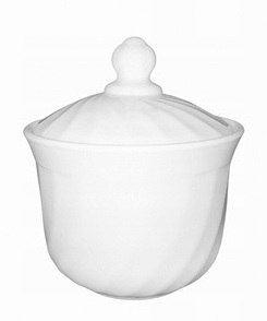 Cukiernica szkło hartowane biała Eva