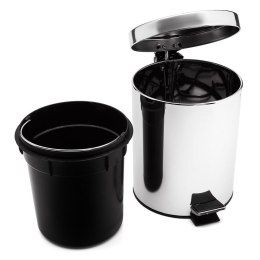 Kosz na śmieci nierdzewny z pedałem 5 l