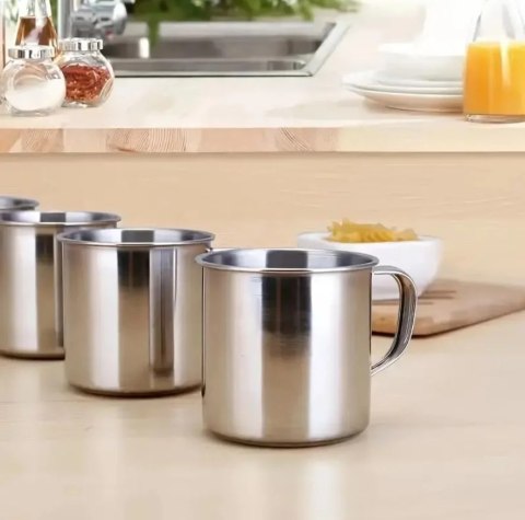 Kubek stalowy 12cm z uchem 1,15l XJ4971