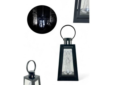 Lampion led z kloszem i aniołem - 20cm lam36524