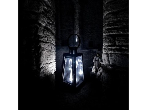 Lampion led z kloszem i aniołem - 20cm lam36524