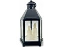 Lampion led z kloszem i świeczką 21cm 7401