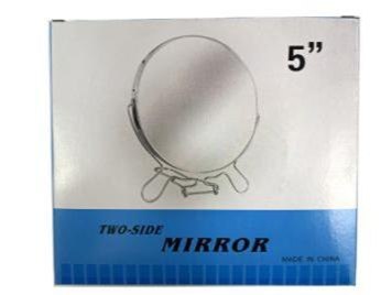 Lusterko kosmetyczne dwustronne powiększające do makijażu stojące 5"