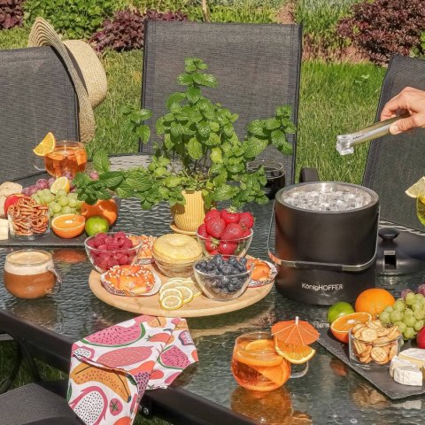 Okrągła deska do przystawek pizzy lub ciasta do serwowania obrotowa bambusowa 35 x 2,5 cm