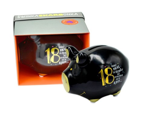 Skarbonka mała świnka "18, teraz mogę wszystko" SKM-010