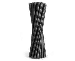 Słomki wielokrotnego użytku, czarne, 7,5 x 190 mm 200 szt. RW-CZ02