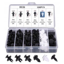 Spinki klipsy samochodowe do tapicerki 100szt. XJ5176