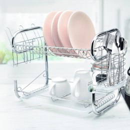 Stabilny i praktyczny ociekacz suszarka do naczyń dwupoziomowa Epsilon 56,5 x 25 x 34,5 cm