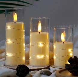 Świeczka 31led 7,5 x 20 cm wkład do znicza XJ5533