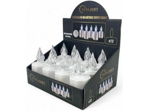 Świeczka led / wkład do zniczy 11cm a7155w-w