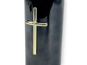 Świeczka led / wkład do zniczy 12,5cm z krzyżem czarna sla7140