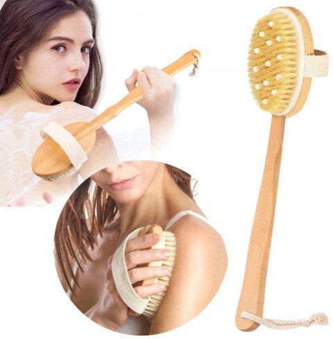 Szczotka do masażu ciała na sucho mokro pleców 45 × 6,5 cm XJ4418