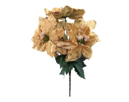Bukiet 5 kwiatów dł. 40 śr. 13 cm złoty