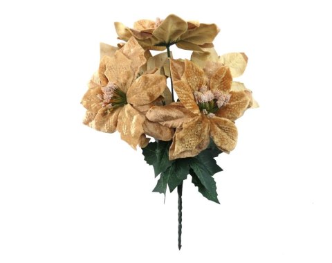 Bukiet 5 kwiatów dł. 40 śr. 13 cm złoty