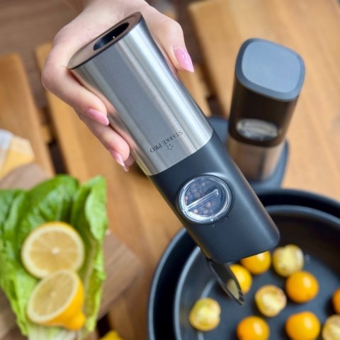 Dwa młynki grawitacyjne z akumulatorem - komplet młynków do przypraw Starke Pro Magna 2 sztuki