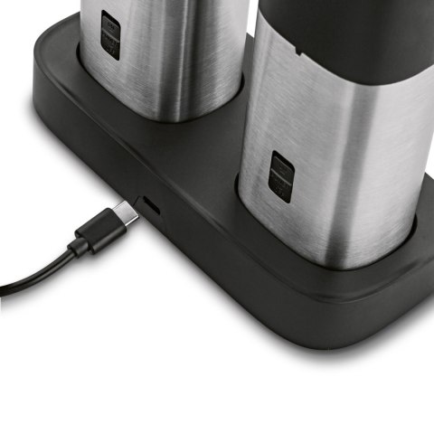 Dwa młynki grawitacyjne z akumulatorem - komplet młynków do przypraw Starke Pro Magna 2 sztuki