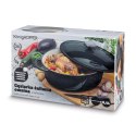 Gęsiarka wielozadaniowa brytfanna do pieczenia z powłoką emaliowaną - owalny garnek żeliwny 6,5 l owalna czarna