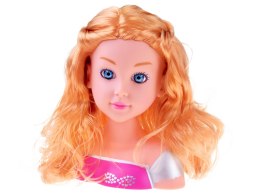 Głowa do czesania 20 cm lalka blondynka z akcesoriami fryzjerskimi ZA5837