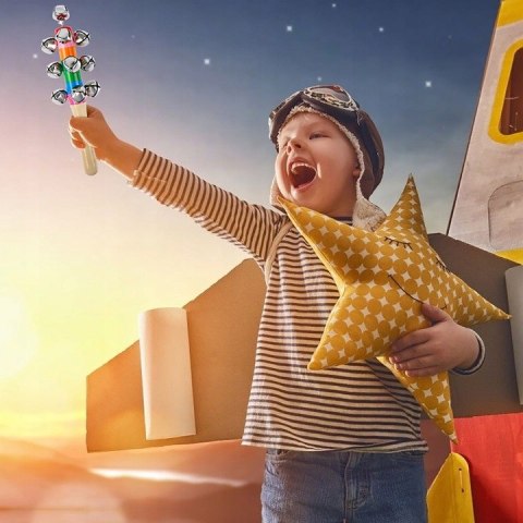 Grzechotka drewniane janczary dzwoneczki instrument muzyczny dla dzieci PID1629