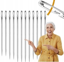 Igły samonawlekające do szycia ręcznego komplet igieł 12szt 3 rozmiary V2 PID1401