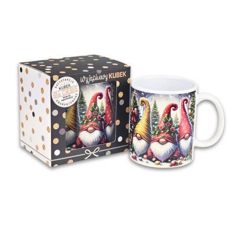 Kubek świąteczny w opakowaniu mikołajki Boże Narodzenie SKRZATY