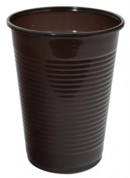 Kubki plastikowe 200ml brązowe 100szt. 03-15