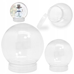 Kule akrylowe przeźroczyste z podstawką 2 szt 8cm 14cm kula plastikowa ABS-1847