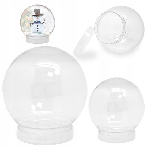 Kule akrylowe przeźroczyste z podstawką 2 szt 8cm 14cm kula plastikowa ABS-1847