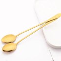 Łyżeczki do kawy latte deserów lodów długie deserowe łyżeczka 6szt. złote