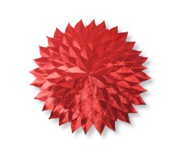 Mata stołowa okrągła czerwona 38cm LIŚCIE MTO-50508R