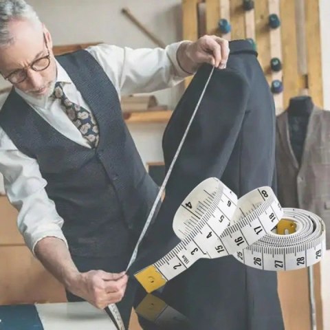 Metr centymetr krawiecki dwustronny miara krawiecka 150cm V2 PID0699