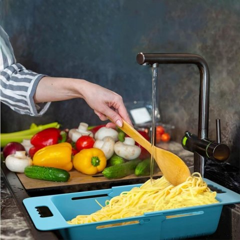 Ociekacz na zlew suszarka koszyk organizer teleskopowy regulowany rozsuwany