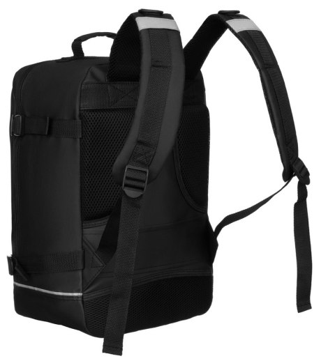 Plecak podróżny w czarnym kolorze z wygodnym uchwytem na walizkę - Peterson PTN PP-TOK2-P-9013 B