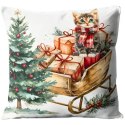 Poduszka świąteczna na mikołajki Boże Narodzenie - KOT ŚWIĘTA