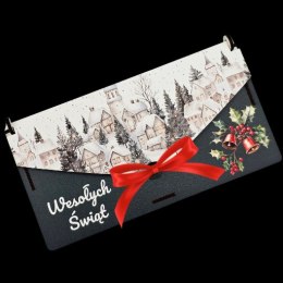 Pudełko na pieniądze świąteczne koperta prezent na mikołajki Boże Narodzenie - DOMKI BIAŁE